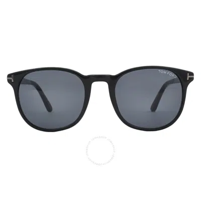 Shop Tom Ford Ansel Smoke Round Men's Sunglasses Ft0858-n 01a 51 In Black