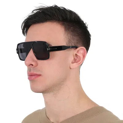 Tom Ford Camden Smoke Navigator Men's Sunglasses Ft0933 01a 58 In Black