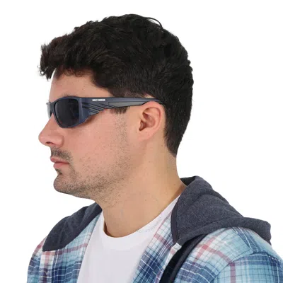 Shop Harley Davidson Blue Wrap Men's Sunglasses Hd0142v 91v 60