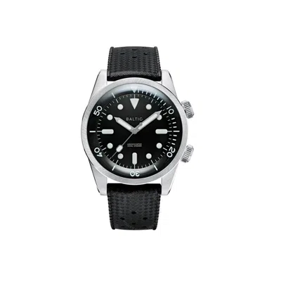 Shop Baltic Aquascaphe Dual-crown Automatic Black Dial Men's Watch Aquascaphedual-crownblack In Aqua / Black