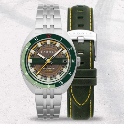 Shop Cadola 1977 Automatic Green Dial Men's Watch Cd-1024-33