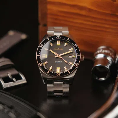 Shop Cadola Noumea Automatic Grey Dial Men's Watch Cd-1005-55 In Black / Gold Tone / Grey / Rose / Rose Gold Tone