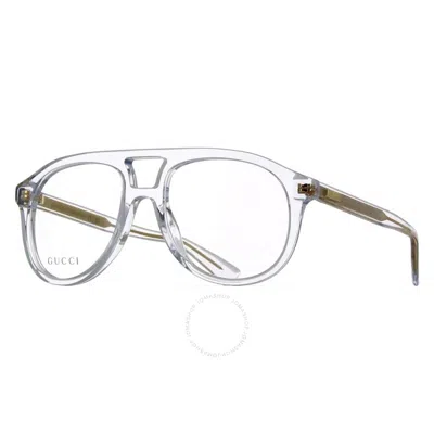 Shop Gucci Demo Pilot Men's Eyeglasses Gg1320o 003 54 In Gold