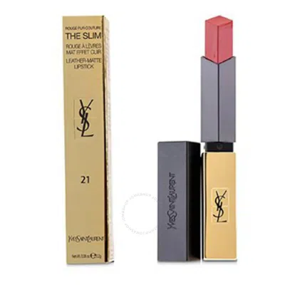 Shop Saint Laurent Yves  Ladies Rouge Pur Couture The Slim Matte Lipstick 0.08 oz #21 Rouge Paradoxe Makeu