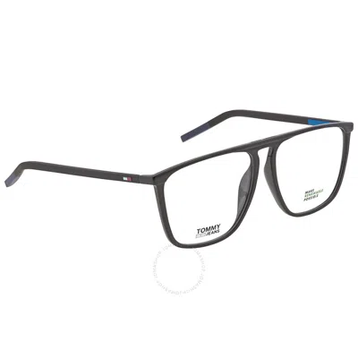 Tommy Jeans Demo Browline Unisex Eyeglasses Tj 0031 0807 56 In Black