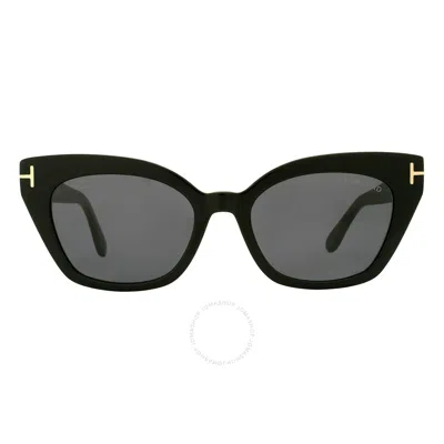 Shop Tom Ford Juliette Smoke Cat Eye Ladies Sunglasses Ft1031 01a 52 In Black