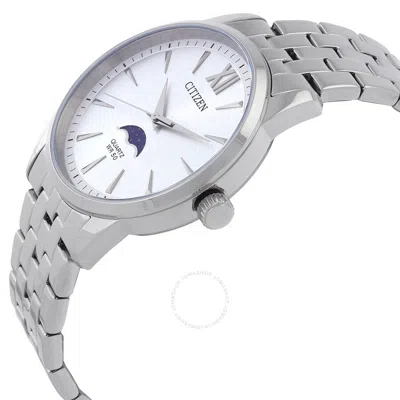Shop Citizen Quartz Silver Dial Men's Moonphase Watch Ak5000-54a