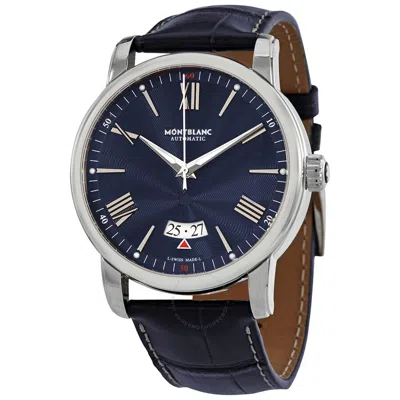 Shop Montblanc Heritage Automatic Men's Watch 119960 In Blue