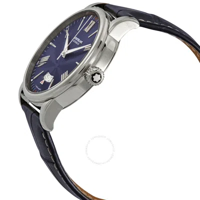 Shop Montblanc Heritage Automatic Men's Watch 119960 In Blue