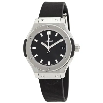 Shop Hublot Classic Fusion Quartz Black Dial Men's Watch 581.nx.1470.rx