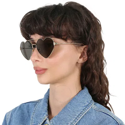 Shop Gucci Grey Irregular Ladies Sunglasses Gg1283s 001 62