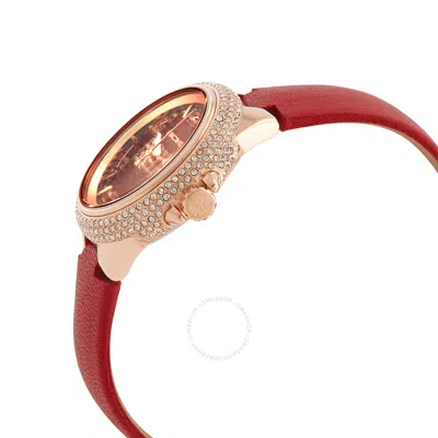 Shop Michael Kors Camille Three-hand Quartz Crystal Ladies Watch Mk4701 In Red   / Gold / Gold Tone / Rose / Rose Gold / Rose Gold Tone