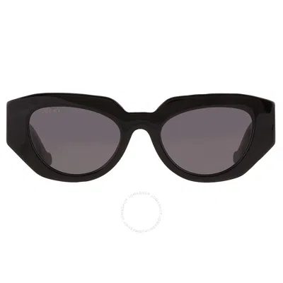 Shop Gucci Grey Geometric Ladies Sunglasses Gg1421s 001 51