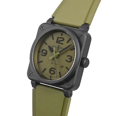 Shop Bell And Ross Br 03 Military Ceramic Automatic Khaki Dial Men's Watch Br03a-mil-ce/srb In Black / Khaki