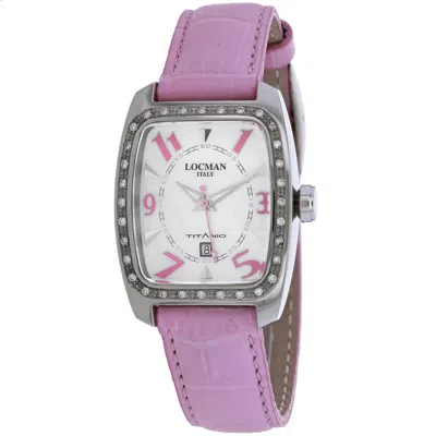 Shop Locman Titanio Quartz Ladies Watch 483rmoppk2d/pk In Mop / Mother Of Pearl / Pink