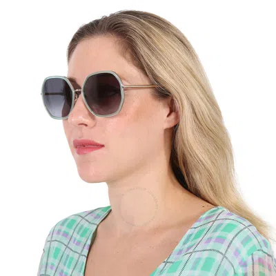 Shop Kate Spade Dark Grey Gradient Geometric Ladies Sunglasses Nicola/g/s 0oga/9o 58 In Dark / Grey