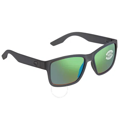 Shop Costa Del Mar Paunch Green Mirror Polarized Glass Men's Sunglasses 6s9049 904904 57
