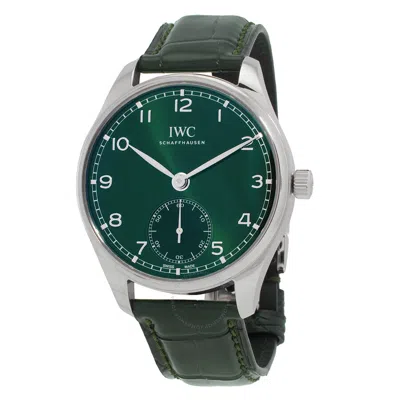 Shop Iwc Schaffhausen Iwc Portugieser 40 Automatic Green Dial Men's Watch Iw358310