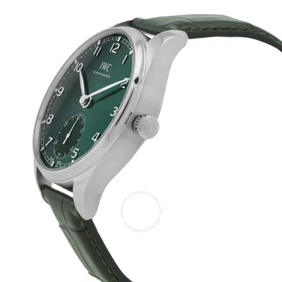 Shop Iwc Schaffhausen Iwc Portugieser 40 Automatic Green Dial Men's Watch Iw358310