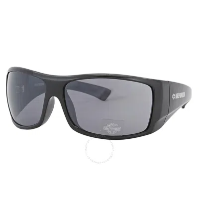 Shop Harley Davidson Smoke Mirror Wrap Men's Sunglasses Hd0158v 01c 66 In Black