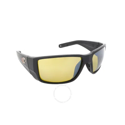 Costa Del Mar Blackfin Pro Sunrise Silver Mirror Polarized Glass Men's Sunglasses 6s9078 907805 60 In Black / Silver