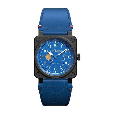 Shop Bell And Ross Patrouille De France "70th Anniversary" Instruments Automatic Blue Dial Men's Watch Br In Black / Blue