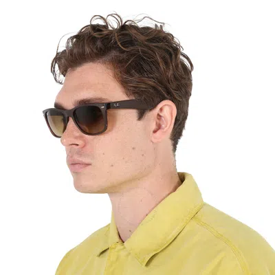 Shop Ray Ban New Wayfarer Classic Gradient Brown Polarized Rectangular Unisex Sunglasses Rb2132 6608m2 58