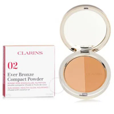 Shop Clarins Ladies Ever Bronze Compact Powder 0.3 oz # 02 Medium Makeup 3666057051739