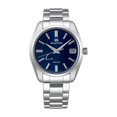 Shop Grand Seiko Heritage Spring Drive Automatic Midnight Blue Dial Men's Watch Sbga439g In Blue / Spring