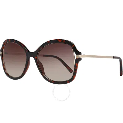Shop Guess Factory Brown Butterfly Ladies Sunglasses Gf0352 52f 54
