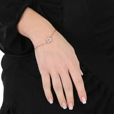 Swarovski Rose Gold-tone Plated Kite Cut Stella Bracelet In White