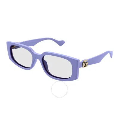 Shop Gucci Clear Rectangular Ladies Sunglasses Gg1534s 005 55 In N/a