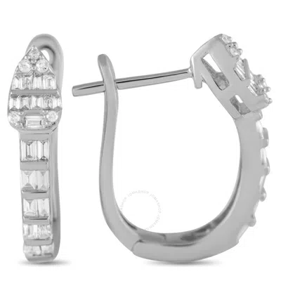 Lb Exclusive 14k White Gold 0.70ct Diamond Huggie Earrings Er28547 W In Multi-color