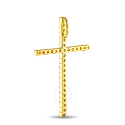 Shop Lb Exclusive 14k Yellow Gold 0.75ct Diamond Cross Pendant Pn14746 In Multi-color