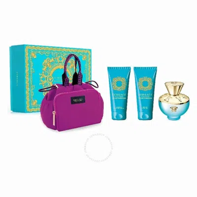 Shop Versace Ladies Dylan Turquoise Gift Set Fragrances 8011003885008 In Pink / Turquoise