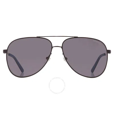 Shop Montblanc Grey Pilot Men's Sunglasses Mb0103s 005 59