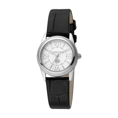 Shop Roberto Cavalli Fashion Watch Quartz Silver Dial Ladies Watch Rc5l035l0015 In Black / Silver