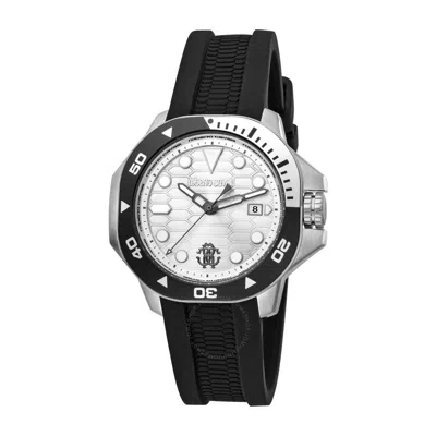 Shop Roberto Cavalli Fashion Watch Quartz Silver Dial Men's Watch Rc5g044p0055 In Black / Silver