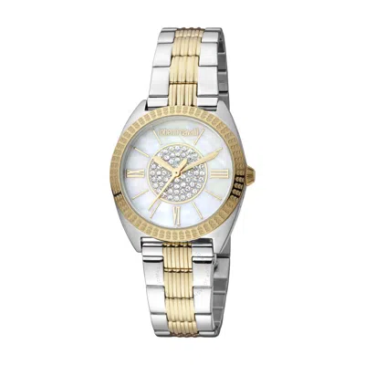 Shop Roberto Cavalli Fashion Watch Quartz Ladies Watch Rc5l022m0085 In Two Tone  / Gold Tone / Mop / Mother Of Pearl / Yellow
