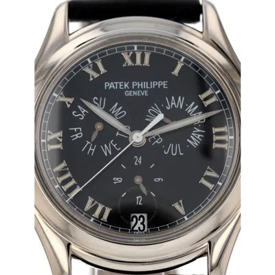 Shop Patek Philippe Annual Calendar Automatic Moon Phase Black Dial Unisex Watch 5035g In Black / Gold / Gold Tone / White