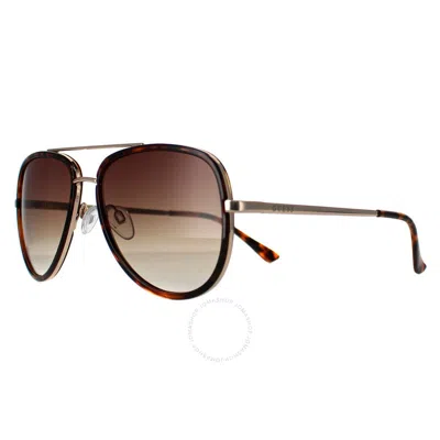 Shop Guess Factory Gradient Brown Pilot Ladies Sunglasses Gf0417 52f 59 In Brown / Dark