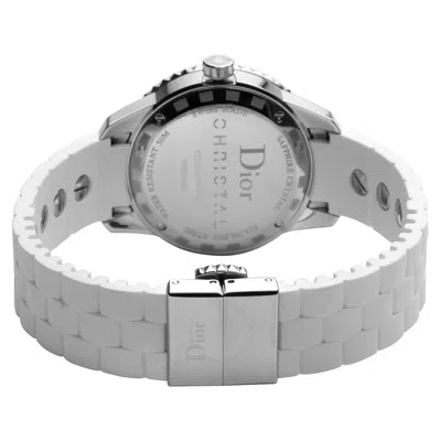 Shop Dior Christal White Dial Ladies Watch Cd113112r001 In Silver / White