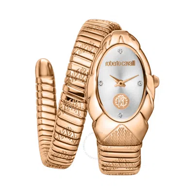 Shop Roberto Cavalli Fashion Watch Quartz Silver Dial Ladies Watch Rc5l052m0045 In Gold Tone / Rose / Rose Gold Tone / Silver