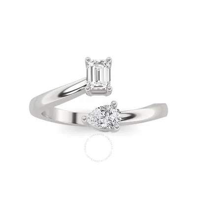 Shop Grown Gorgeous Lab Grown Beautiful Ring 14k White Gold Ring 1/3 Ctw Ring Certified (f Vs2)