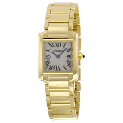 Shop Cartier Tank Francaise Silver Dial Ladies Watch W50002n2 In Black / Blue / Gold / Silver / Yellow