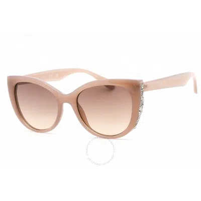 Shop Guess Factory Brown Gradient Cat Eye Ladies Sunglasses Gf0422 57f 53 In Beige / Brown