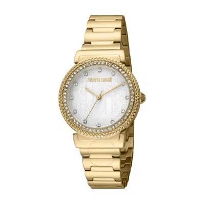 Shop Roberto Cavalli Fashion Watch Quartz Silver Dial Ladies Watch Rc5l039m0055 In Gold Tone / Silver / Yellow