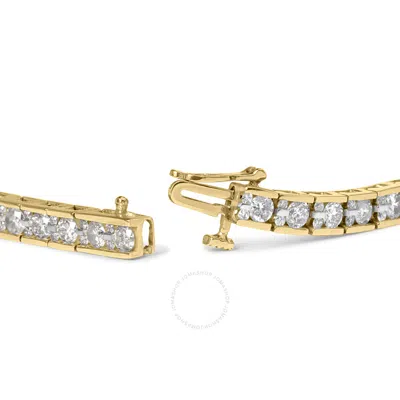 Haus Of Brilliance 14k Yellow Gold 6.0 Cttw Classic 4 Prong Set Round Brilliant Cut Diamond Tennis Bracelet In Yellow