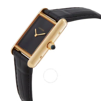 Shop Cartier Tank Hand Wind Ladies Watch Wgta0091 In Two Tone  / Black / Gold / Gold Tone / Yellow