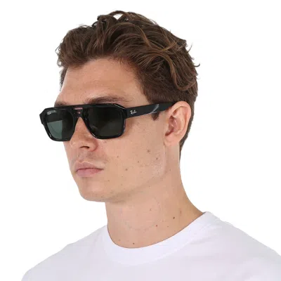 Ray Ban Corrigan Bio Based Dark Green Navigator Unisex Sunglasses Rb4397 667771 54 In Black / Dark / Green